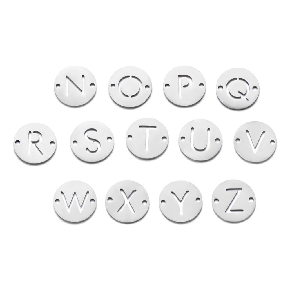 10 Pieces DIY Jewelry Stainless Steel Inital Name A-Z Connectors Wholesale High Polished DIY Jewelry Connector