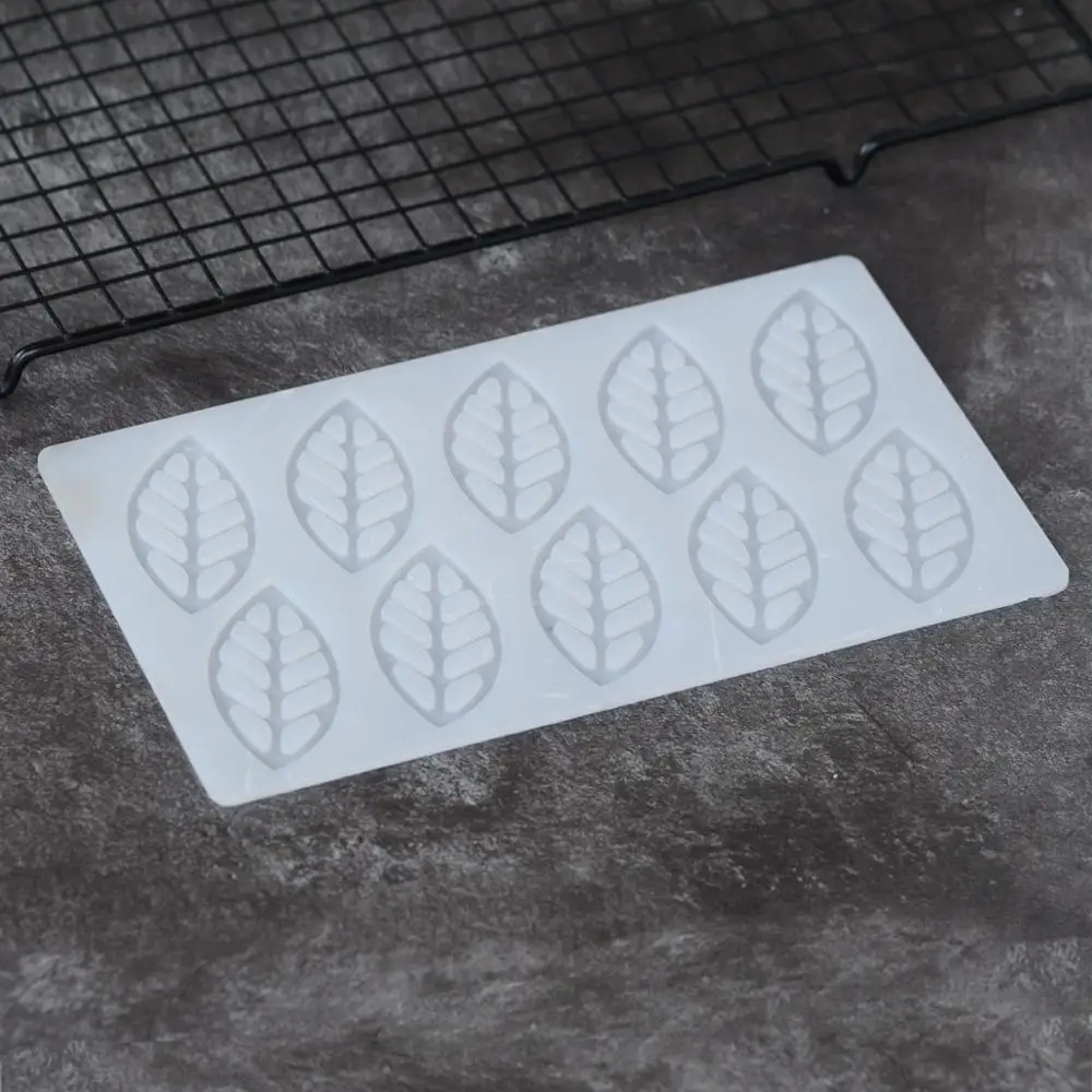Hollow Out Leaf Shape Silicone Mold Cake Decorating Tools Leaves Shape Chocolate Transfer Sheet Baking Stencil Chablon