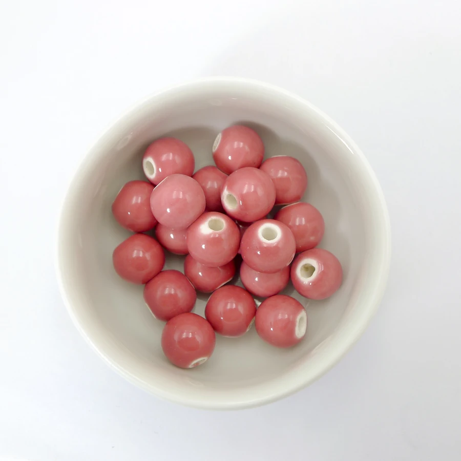 10# 40pcs DIY Ceramic Beads Not Glass Promotion Porcelain Bead For Jewelry Making 10mm  Beads #A305A