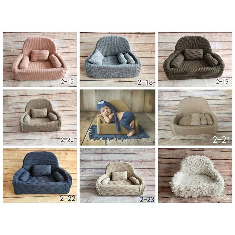 Nuovi cestini per divani in posa per oggetti di scena per fotografia neonato Flokati Baby Boy Girl Photo Shoot accessori Basket Prop