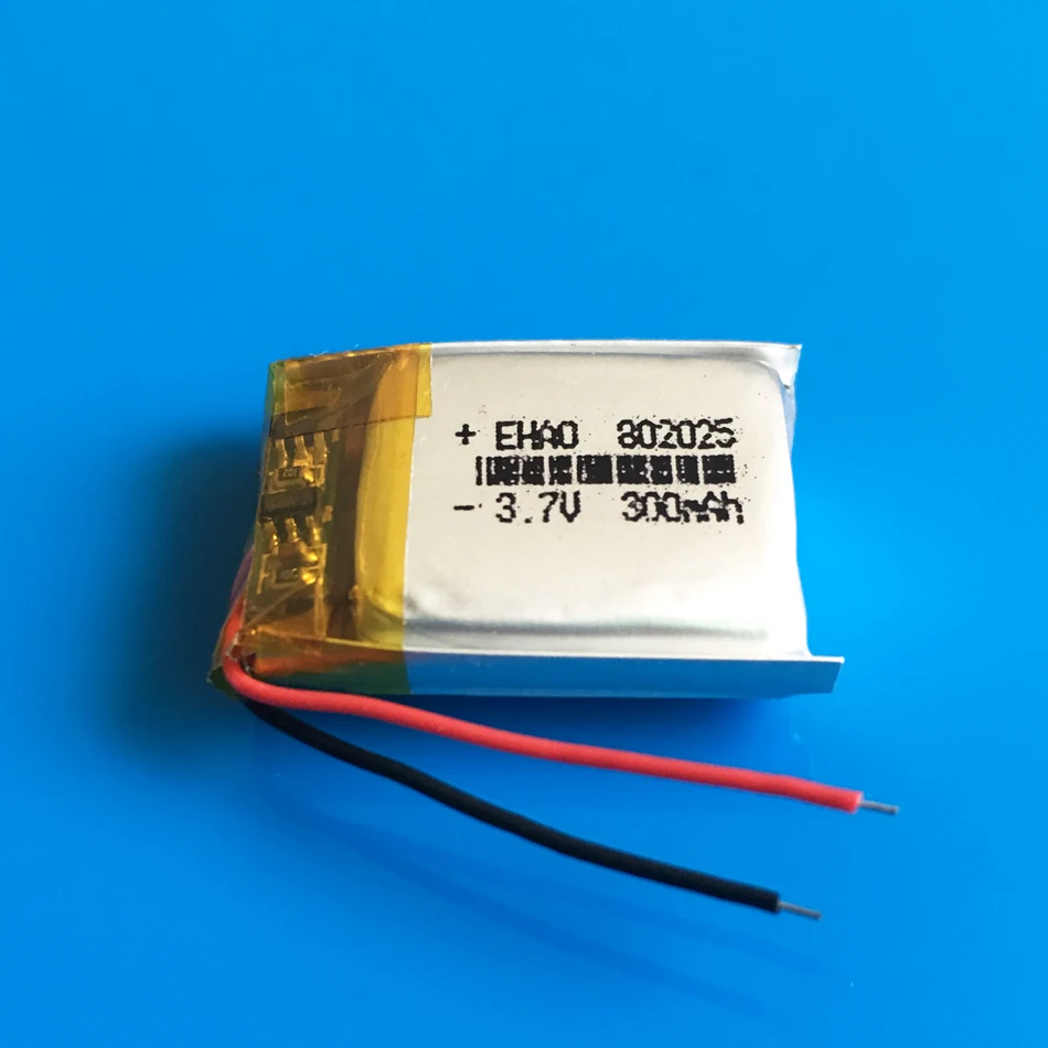 3.7V 300mAh polimerowy akumulator litowo-Lipo 802025 komórki zasilające MSDS do kamery inteligentny zegarek rejestrator Bluetooth