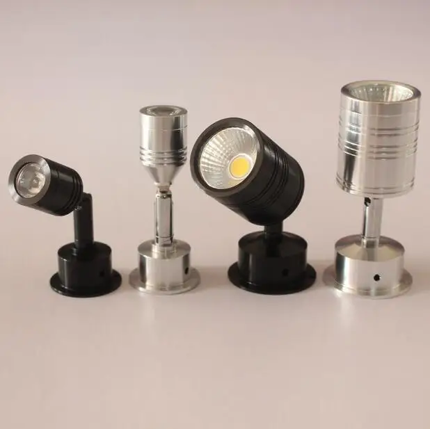 

1W 3W 5W LED spotlight, 360 degrees angle adjustable led lamp, cabinet counter showcase decorated, AC85-265V