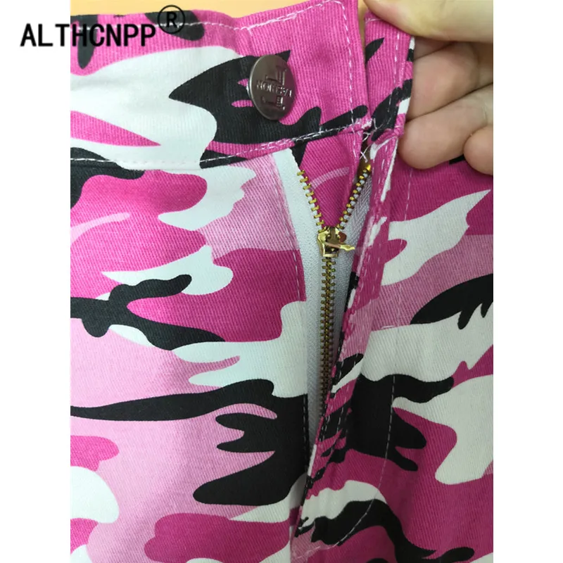 2021 Streetwear Camouflage Pants Hip Hop Cargo Pants Women High Waist Sweatpants Boyfriend Trousers Camo Pants  Pantalon Femme