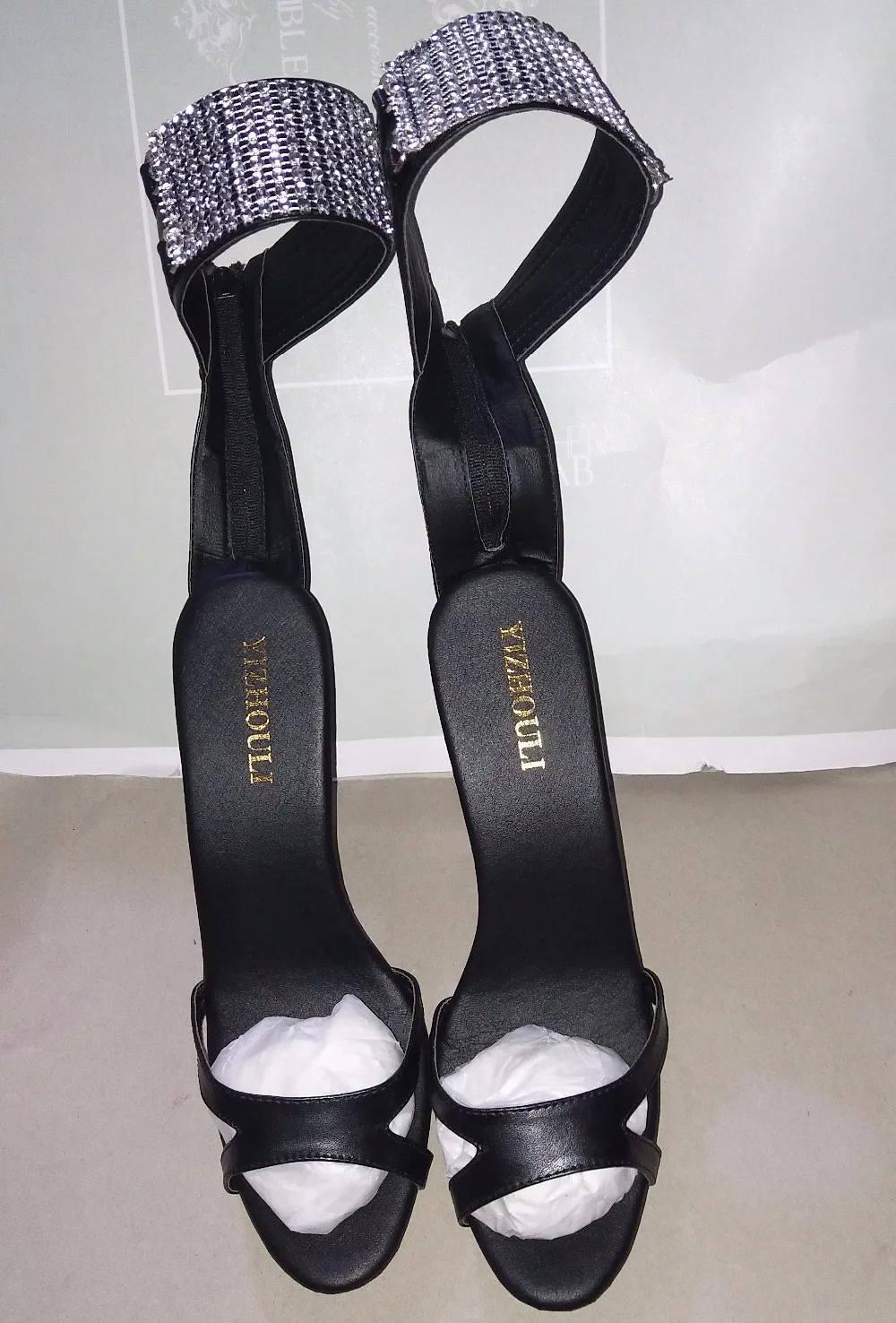 13cm open toe summer high heel sexy sandals ankle strap platform Dress shoes black 5 inch classic Sandals