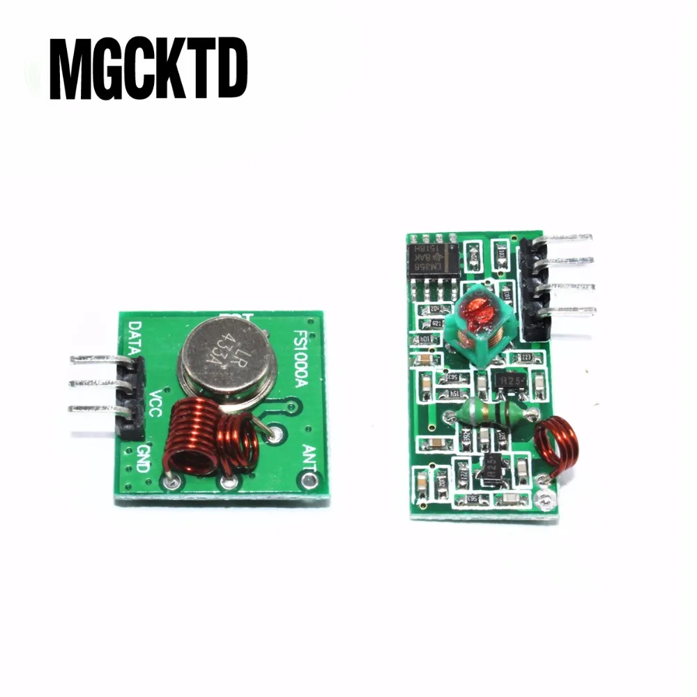 50set  RF wireless receiver module & transmitter module board Ordinary super- regeneration 433MHZ DC5V