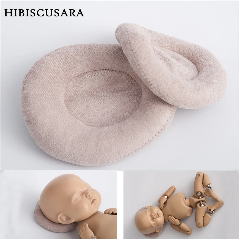 Newborn Baby Photography Round Pillows Infant Pictuers Accessories Studio Photo Props Small Pillow Posing Beans 2pcs/set