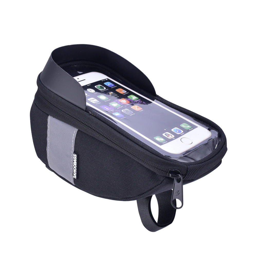 Roswheel Sahoo 112003 Cycling Bicycle Bike Head Tube Handlebar Cell Mobile Phone Bag Case Holder Case Pannier For 6.5in Phone - AliExpress 18