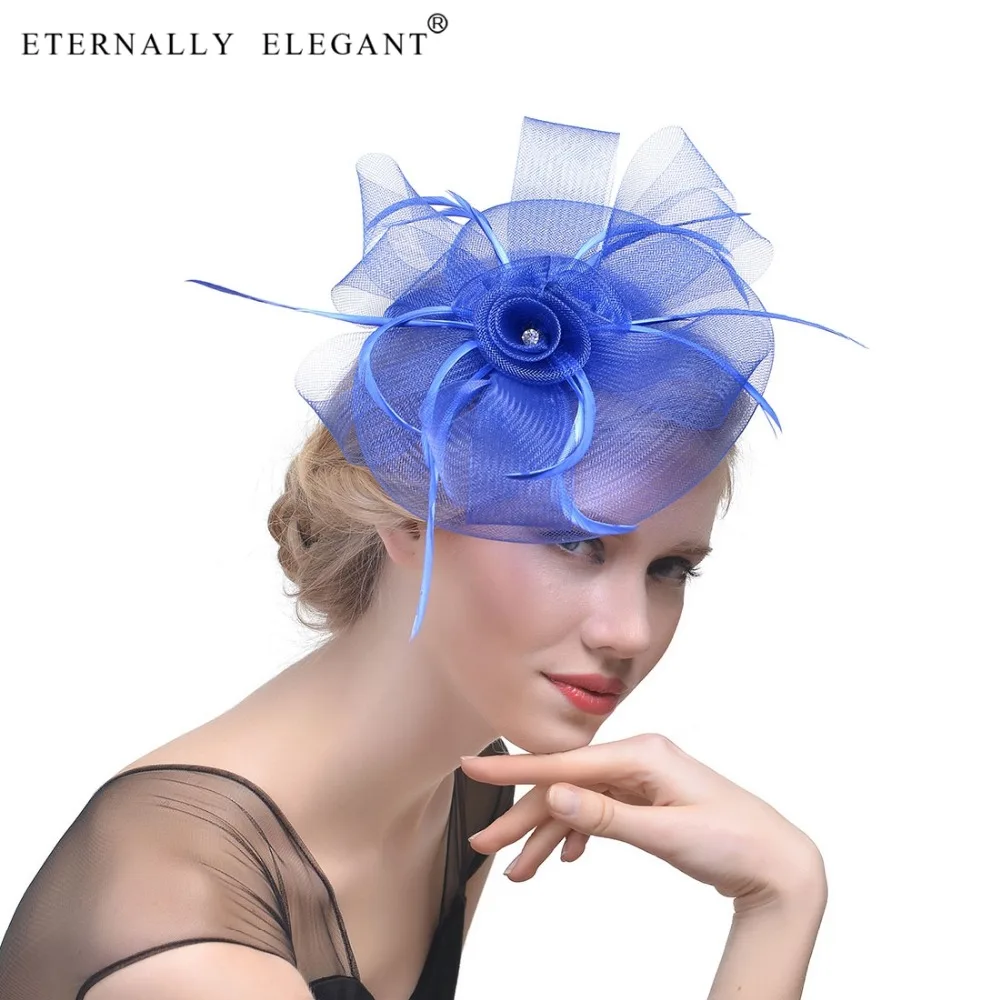 Fashion Vintage Feather headdress Wedding Hats For Women Vintage Hair clip For Dinner Party