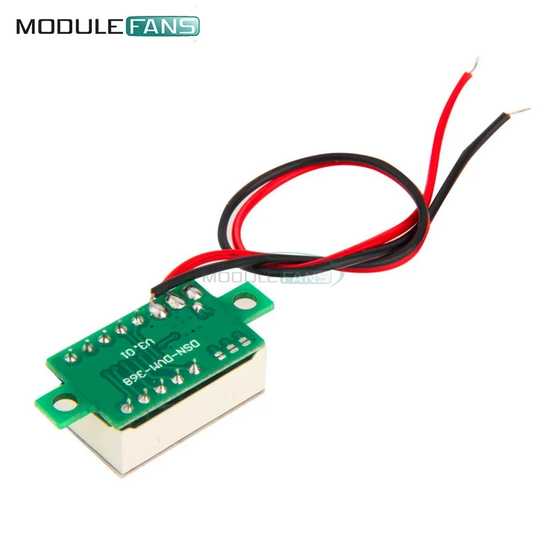 0.36 Inch Mini Digital LED Display Voltmeter Red Panel Voltage Meter DC 4.7~32V 3-Digit Display Adjustment Voltmeter