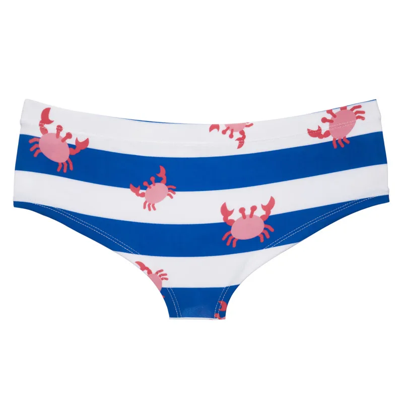 DeanFire Pinch Me Crab Funny Print Hipster Panties Underwear Women Super Soft Kawaii Lovely Female Push Up Briefs Lingerie Thong