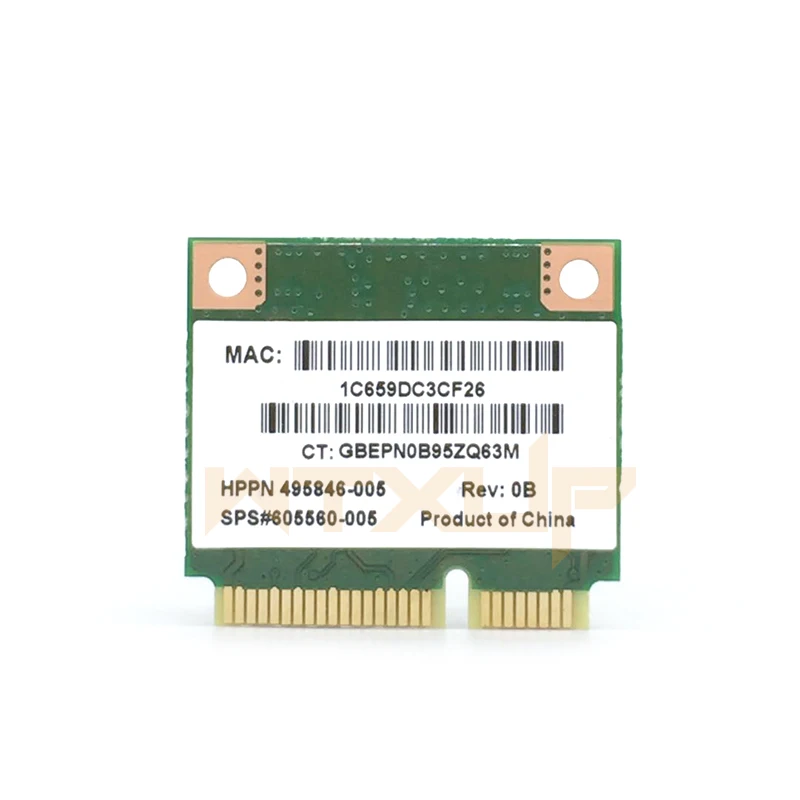 Atheros AR5B95 AR9285 802.11b/g/n Network Card wifi adapter Wireless Half Mini PCI-E SPS:605560-005 for HP G42 dv7 dv5 dv4