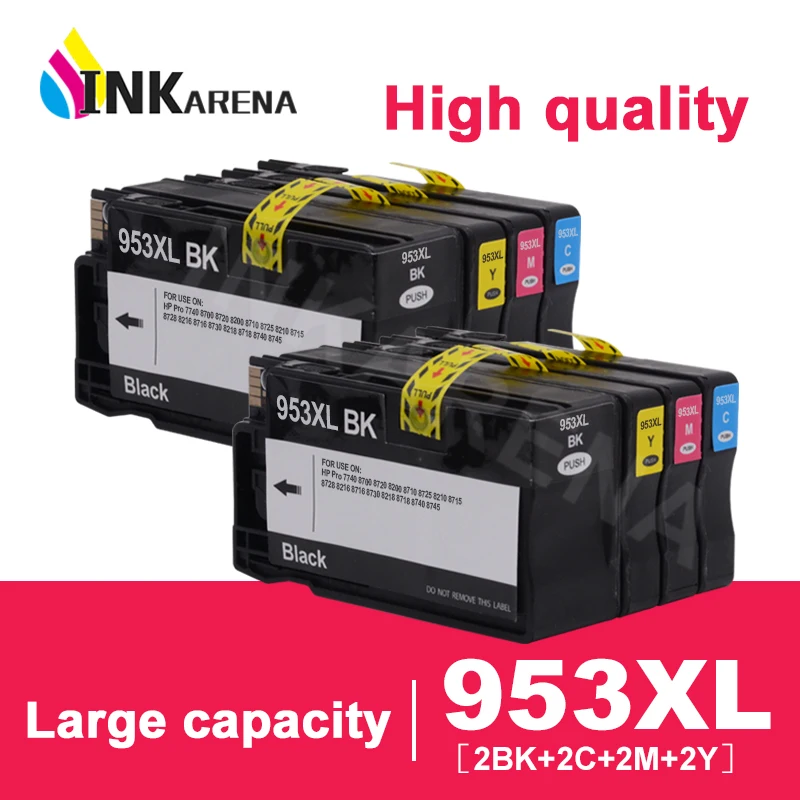 

INKARENA 953 953XL Inkjet Ink Cartridge for HP 953 XL Officejet Pro 7740 8210 8710 8715 8720 8730 8740 Printer Cartridges