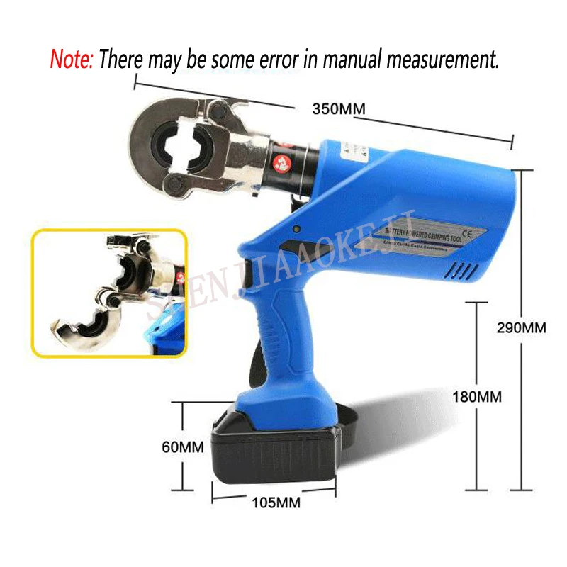 1pc HL-300 Rechargeable hydraulic pliers/Electric hydraulic Crimping Tools/Battery Powered wire crimpers 10-300mm2