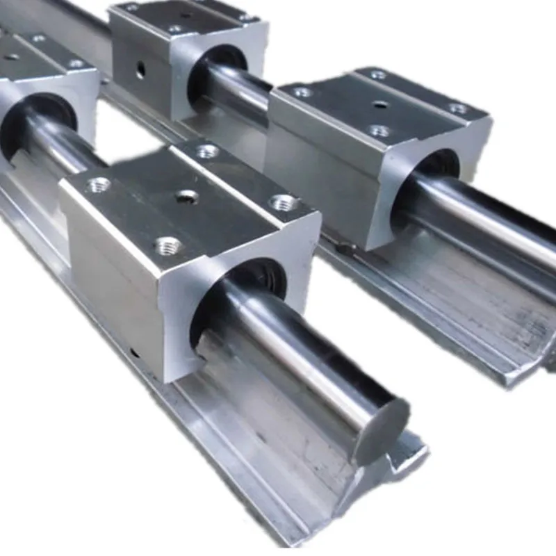 2 pcs SBR16 Linear Guide Rail of Length 400/500mm with 2pcs Cylindrical Guide and 4pcs Slider for CNC Wide Application