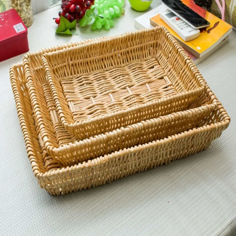 

cestas de mimbre decorativas Fruit Bread Rattan woven Basket fruitmand baskets wicker