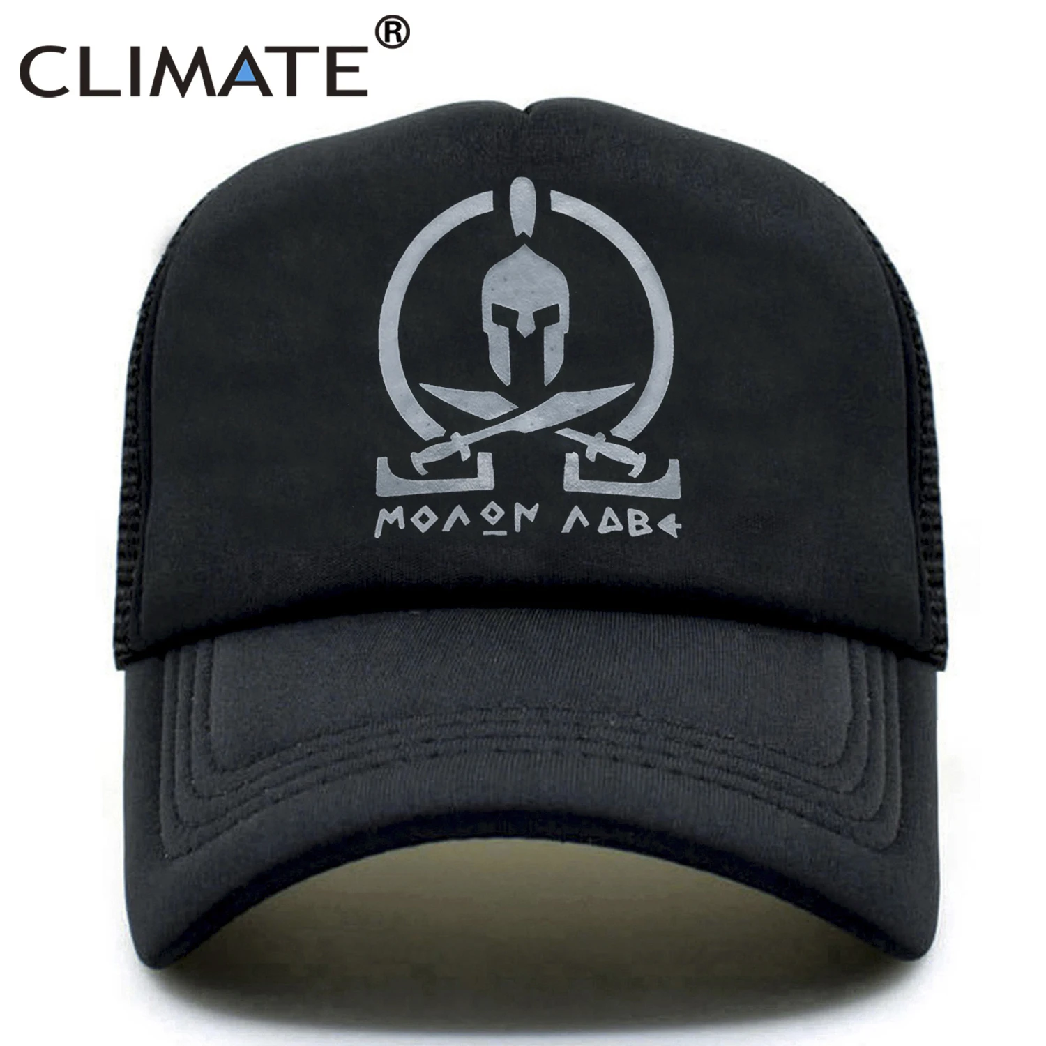 CLIMATE New Sparta Trucker Cap Men Women Black Cool Cap Spartacus Summer Hip Hop Mesh Cool Caps Hat for Men Women Youth