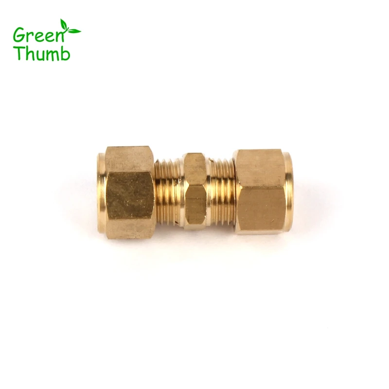 

1pc Inner Diameter 9.5mm Brass Straight Connector Horticulture Irrigation Water Pipe Adapters Green Thumb Metal Fittings