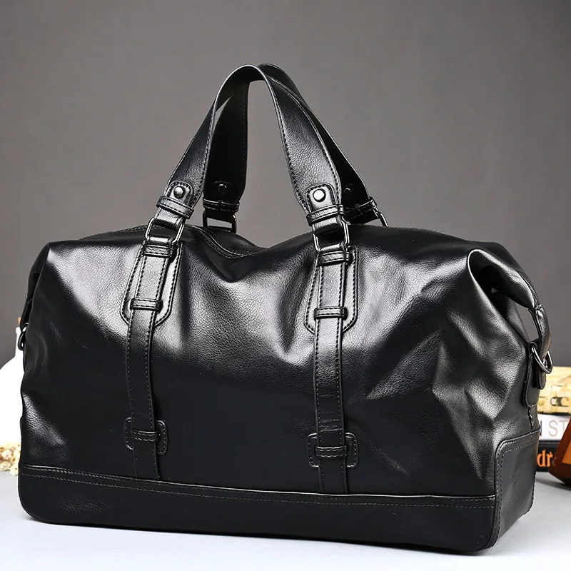 Fashion Men\'s Travel Bags Waterproof Suitcase Duffel Bag Large Capacity Luggage Bag Casual High Quality Leather Handbag PT1189