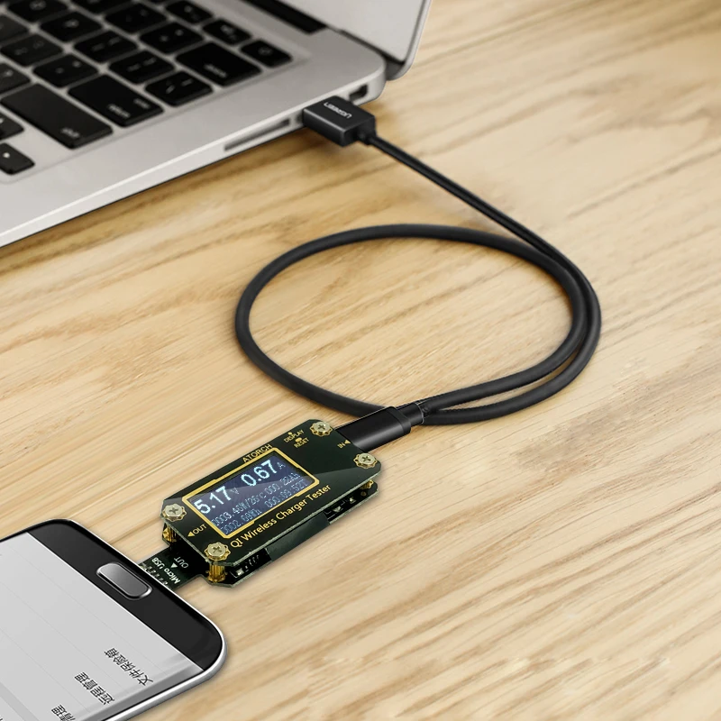 QI Wireless Charger 7 in 1 USB tester DC Digital voltmeter amperimetro voltagecurrent meter ammeter detector power bank charger