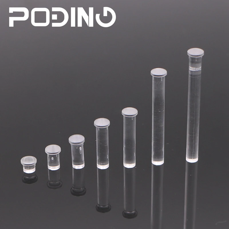 50pcs/lot Poding Led Light Pipe RoHS Plastic 3mm Light Guides Clear Round Head Light Pipe PLP5-2-125