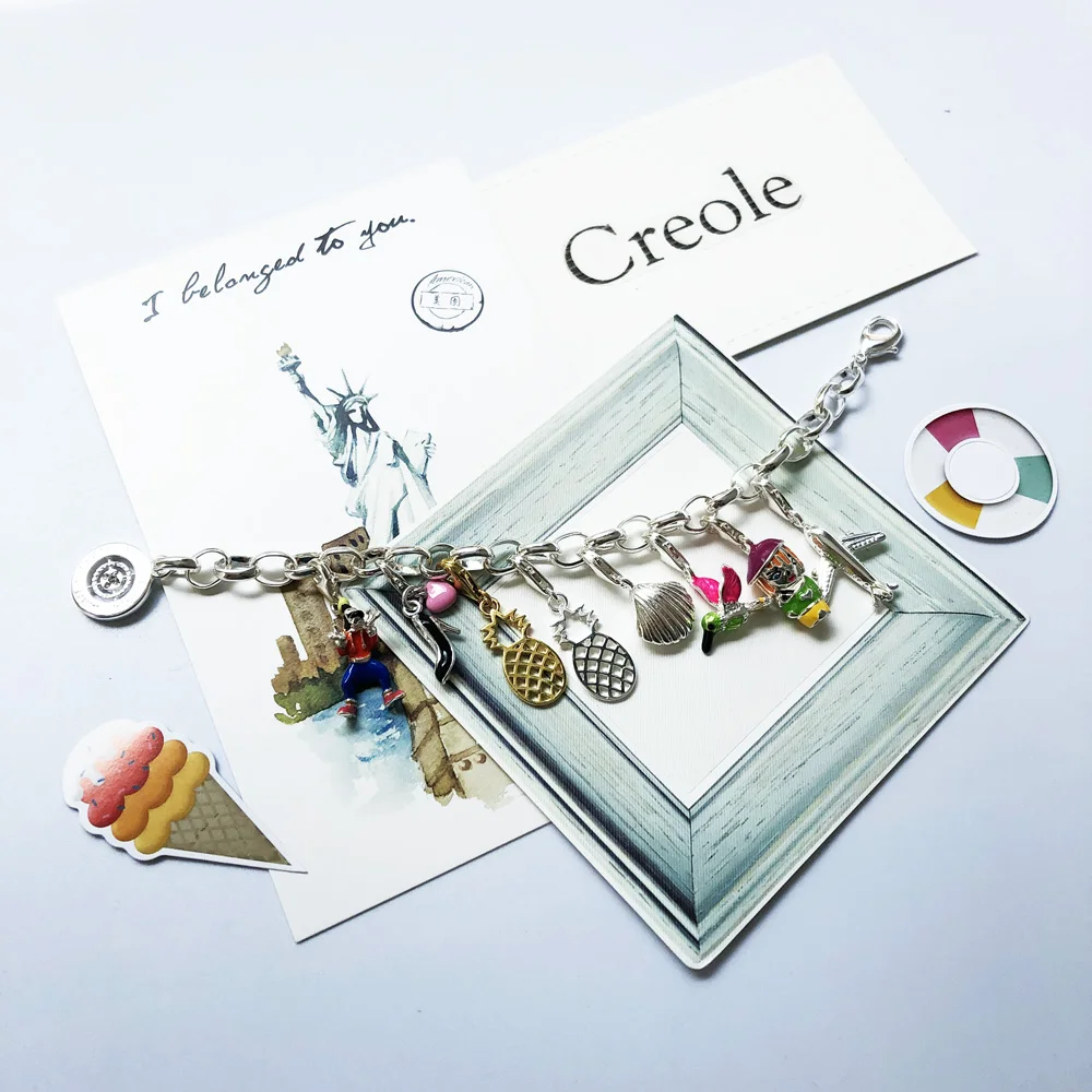 Airliner Airplane Hummingbird Shell Pineapple High Heels Charm Pendant, 2019 Fashion New Jewelry Trendy 925 Sterling Silver Gift