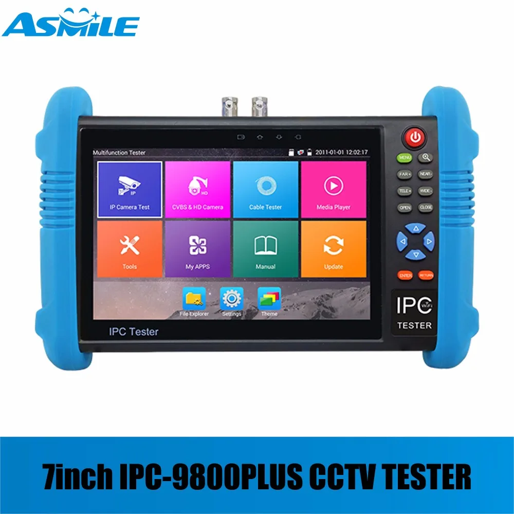 9800 Plus 4K H.265/H.264 CCTV Tester analog+IP+AHD+CVI+TVI+SDI camera tester (multimeter, cable locator,TDR,HDMI input optional)