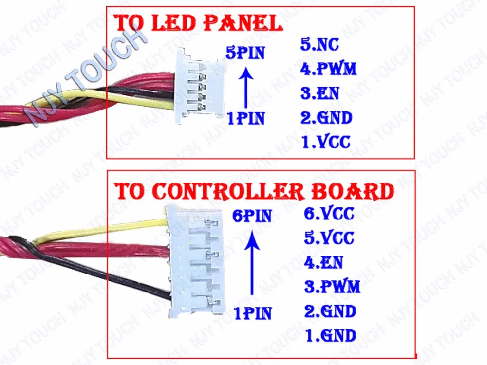 LED Backlight Cable 5Pin 1.25Pitch for G104SN03 V5 G121SN01 V4 HM150X01-100 Panel