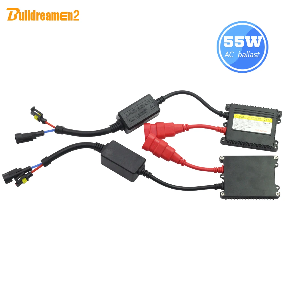 Buildreamen2 35W 55W Conversion AC HID Xenon Kit Bulb Ballast Car Light Headlight H1 H3 H7 H8 H9 H11 9005 9006 880/1 3000K-8000K