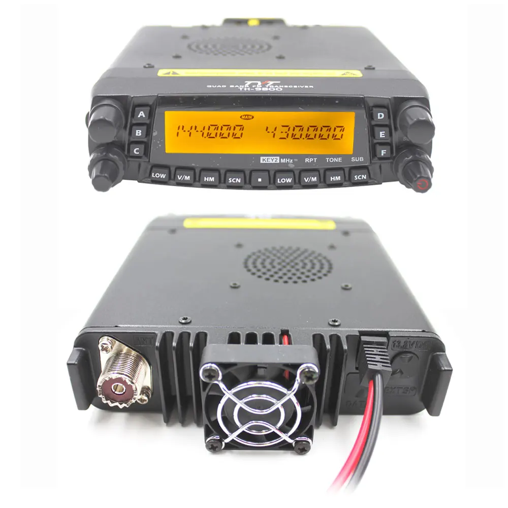 TYT-repetidor de pantalla Dual de 50W, transceptor VHF UHF, Radio bidireccional para coche, camión y vehículo, versión 2011A, TH9800 TH-9800