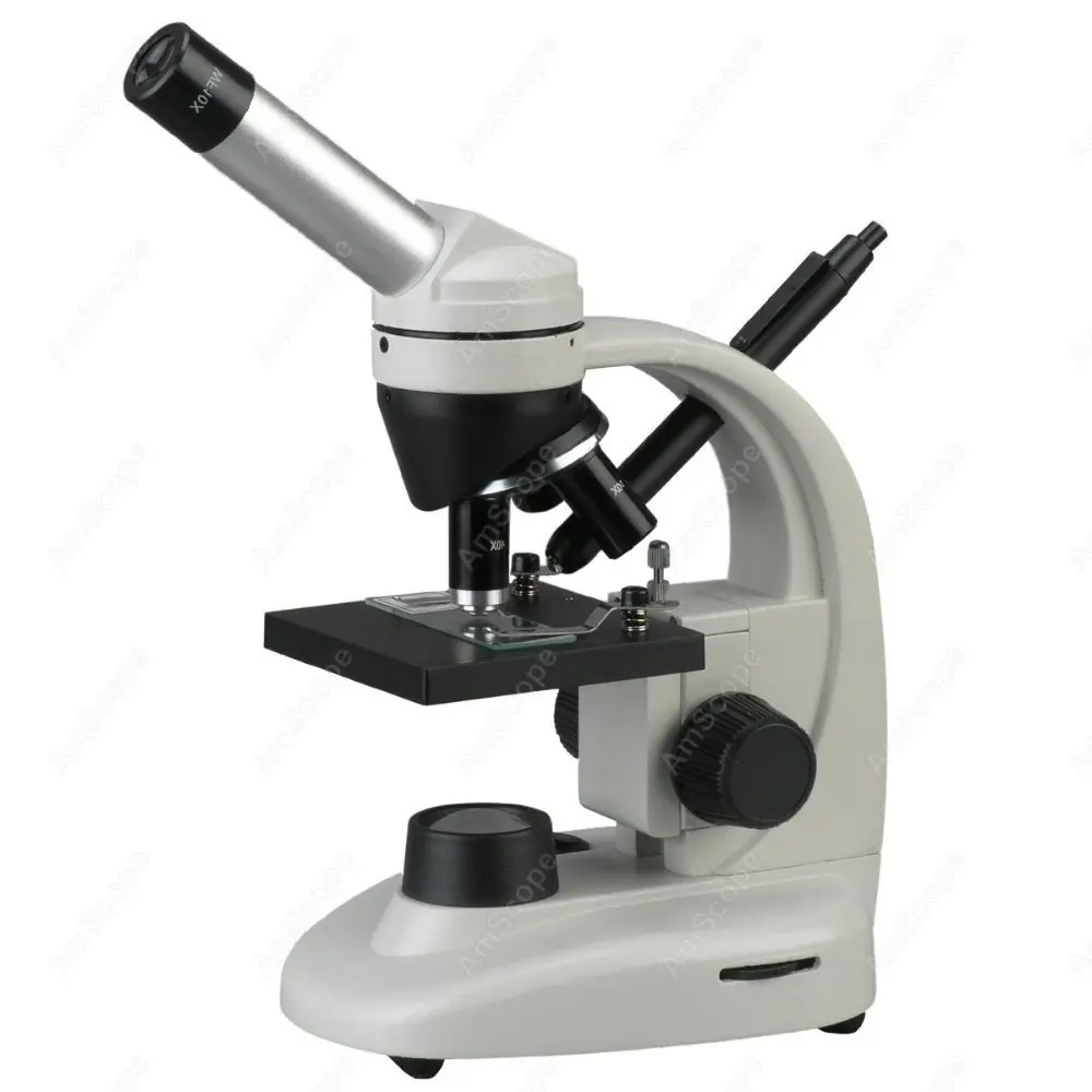 

Science Biological Microscope--AmScope Supplies 40X-1000X Sturdy LED Student Science Biological Microscope + Slides & Pen Light