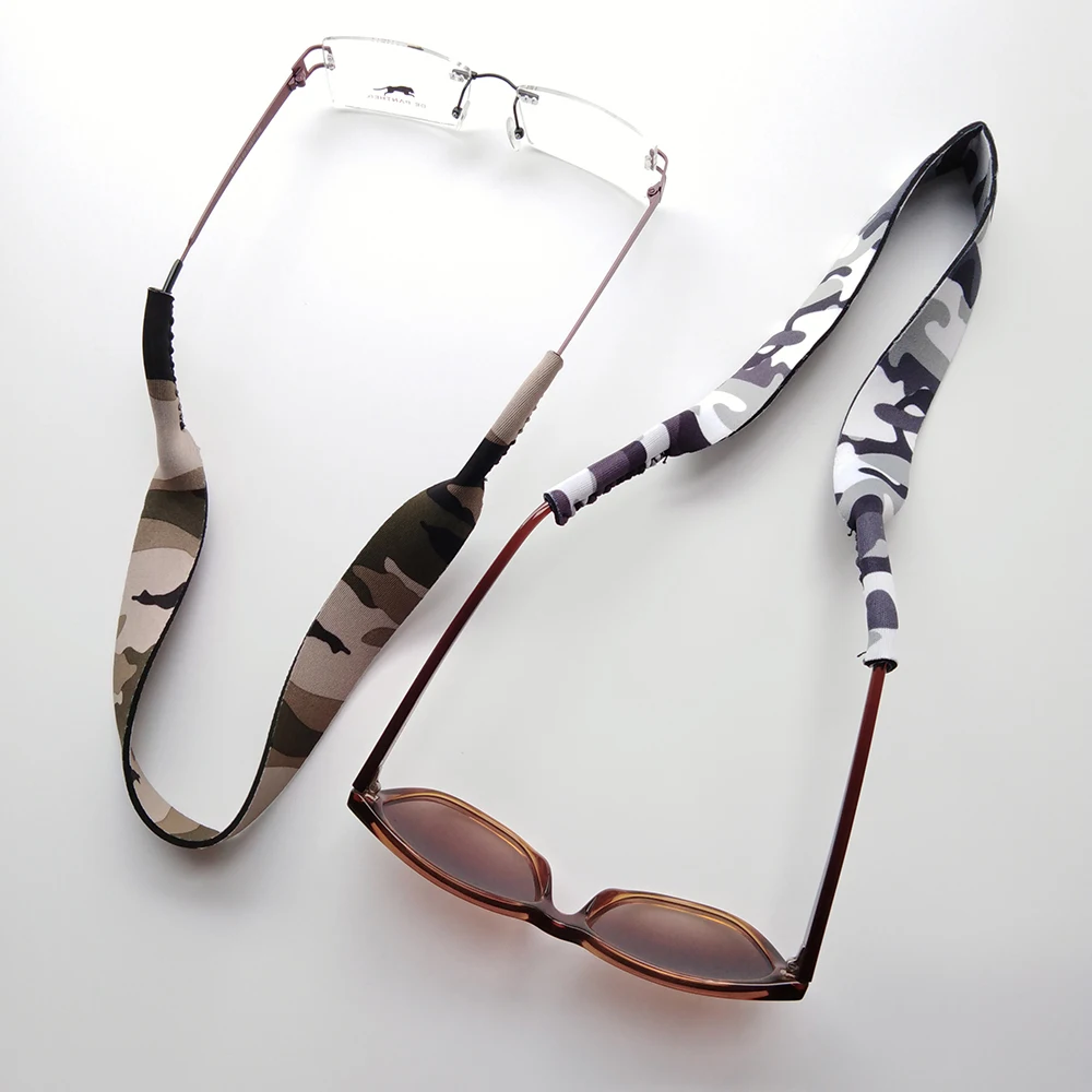 

50pcs/lot eyewear camouflage stretchy neoprene sport strap/spectacle retainer/eyeglass holder/camo sunglass holders strap