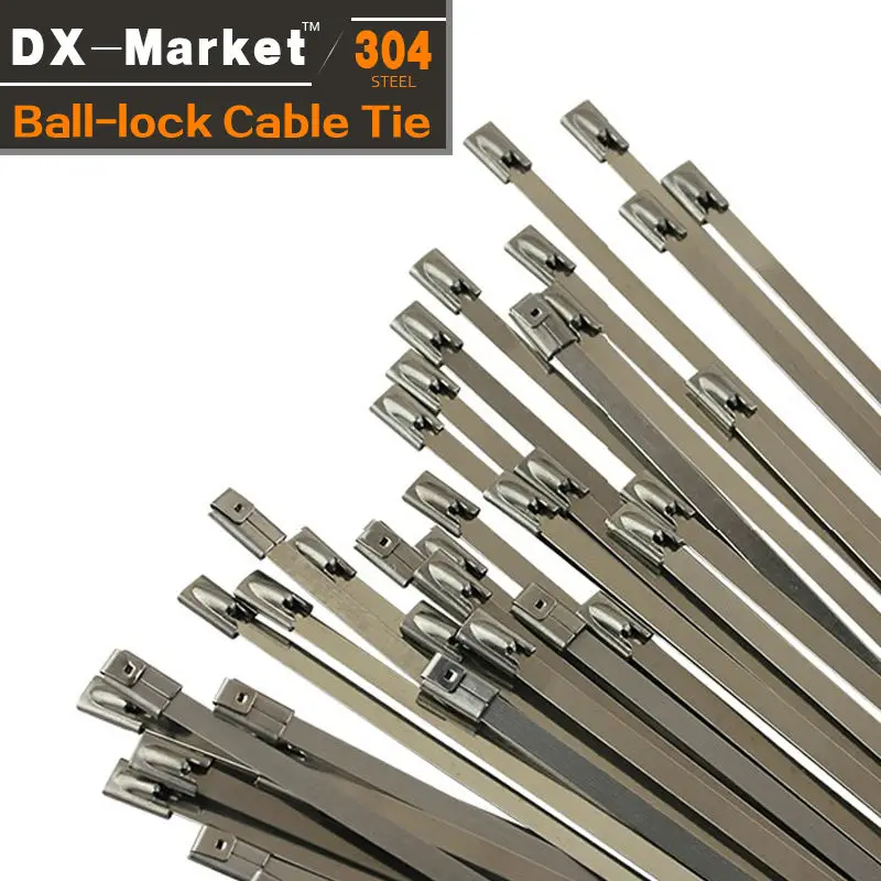 

12*1000 , 100pcs , 304 band , ball-lock tie manufacturer , 304 stainless steel cable ties