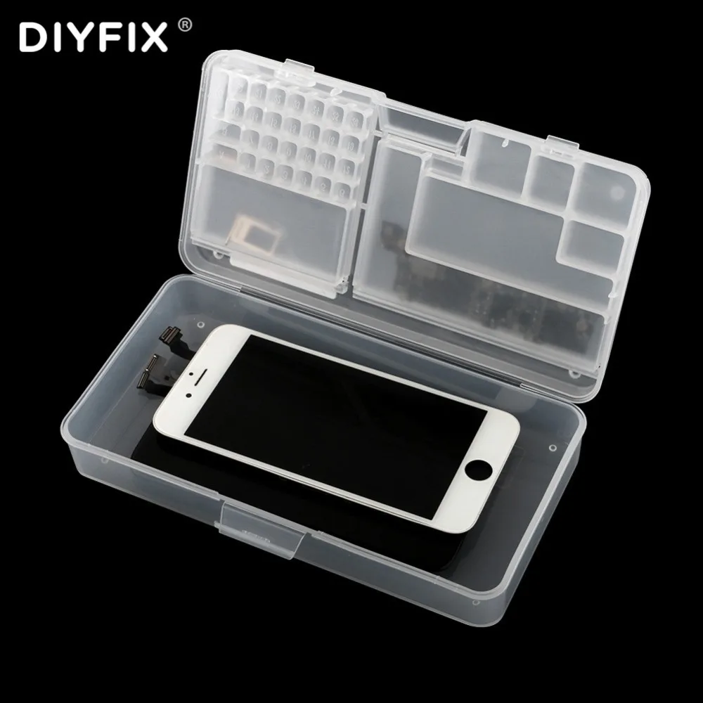 Multi-function Storage Box for iPhone LCD Screen Motherboard IC Chips Component Screws Organizer Container Cellphone Repair Tool