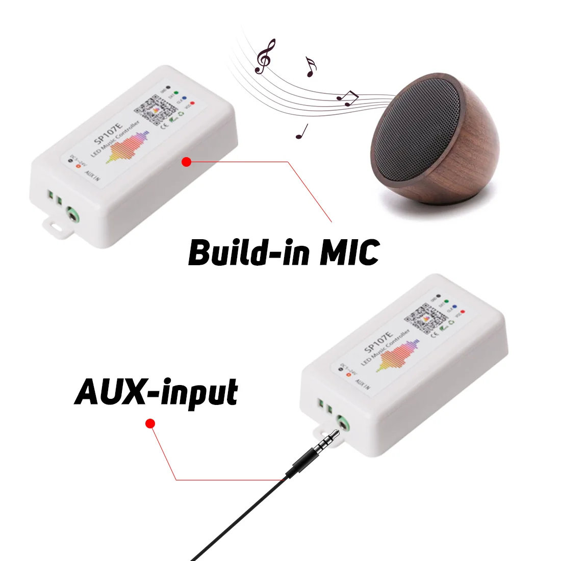 SP107E WS2812B Controller Bluetooth Pixel IC SPI Music APP WS2811 WS2815 WS2813 SK6812 SK9822 RGBW LED Lights Strip