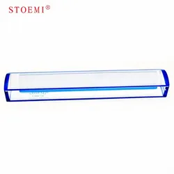 Stoemi 10 Inch 5X 7514B Blue Raised Domed Bar Magnifier w/ Reading Tracking Line Optical Tool Bar Magnifying Glass