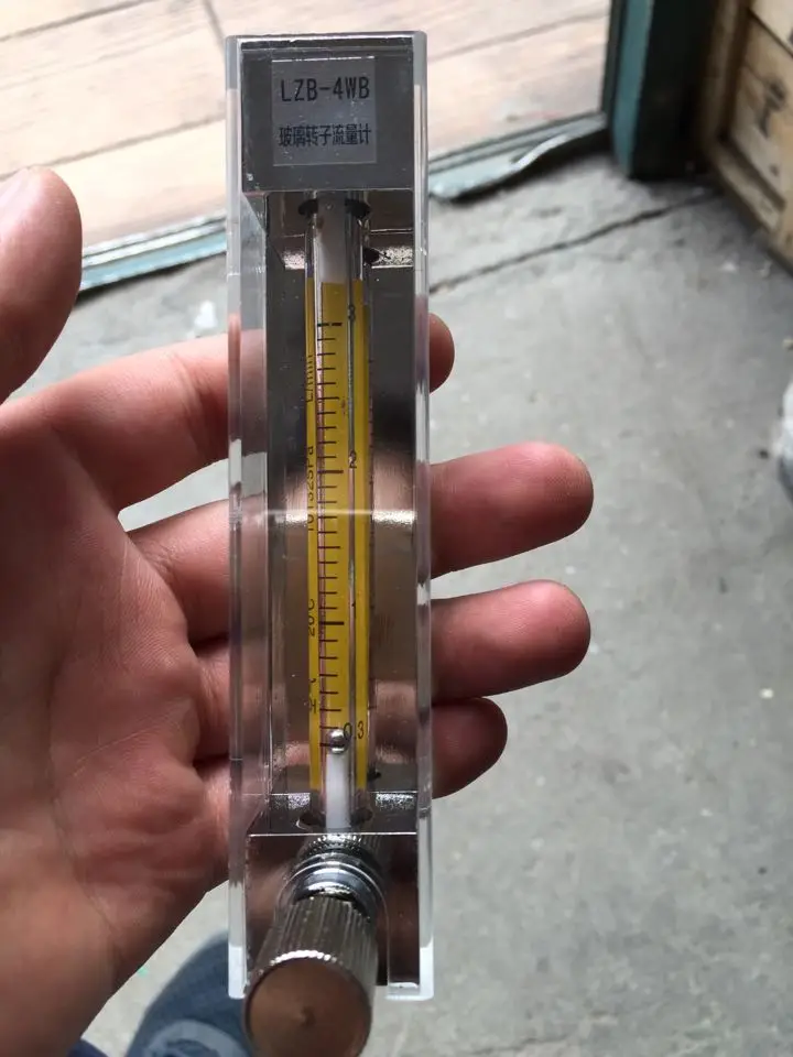 

Glass rotameter LZB-4WB 16-160ml / min liquid 0.3-3L / min gas