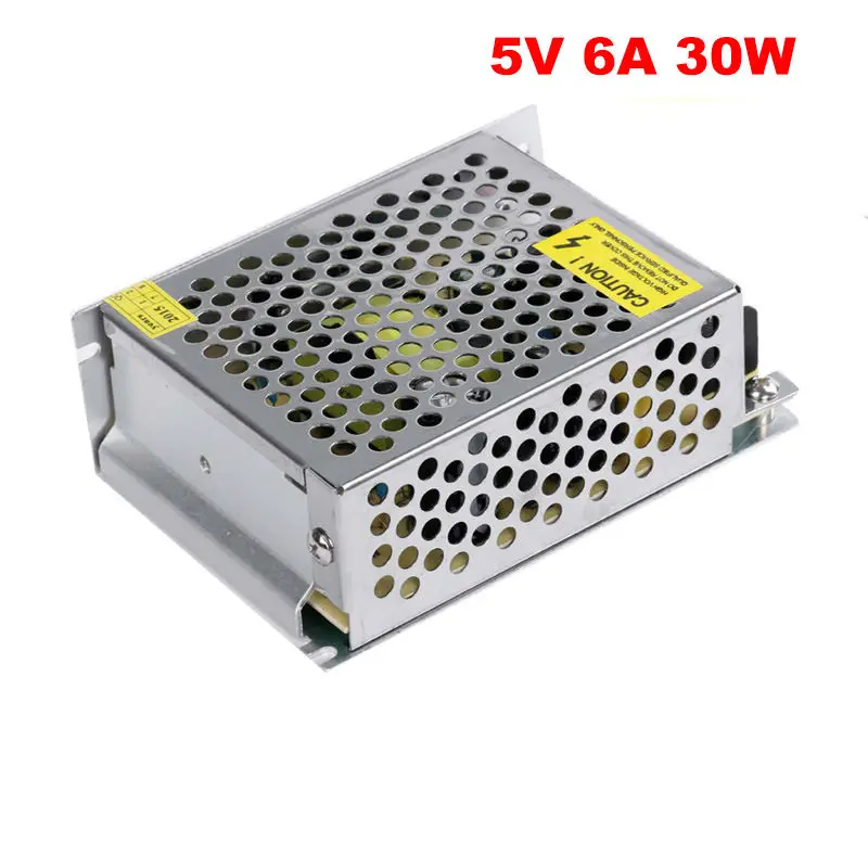 Switching led power supply 5v 30w led driver 30w 6a 5v power, Aluminum AC 110V ac 220V to 5v lighting transformer for led lights