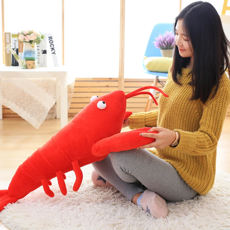 30/55/80cm Cute Cartoon Lobster pluszowe zabawki lalki miękkie nadziewane Sea Animal Lobster poduszka kreatywna poduszka Decor Kids Birthday Gift