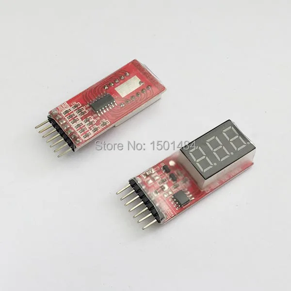 Lipo Battery Voltage Memantau Meter 7.4 V-22.2 V 2 S-6 S Sel LED uji alat