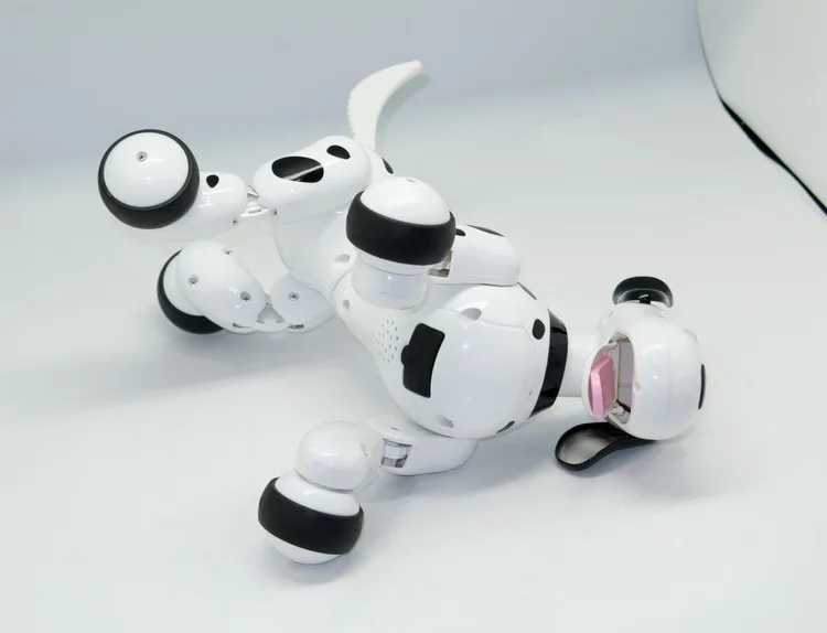 

No Corner Children 2.4G Wireless Remote Control Smart Dog/Program Available Intelligent Robot Dog Black/Pink christmas gift