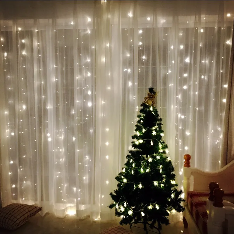 2x3/3x3/6x3m waterfall christmas Led string fairy lights garland home holiday decoration wedding led curtain light, ac 220V/110V