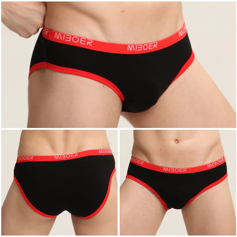 Cotton Breathable Sexy Mens Underwear Soft Low Waist Gay Male Briefs Solid U Pouch Man Underpants Fashion Men Cueca Calzoncillos