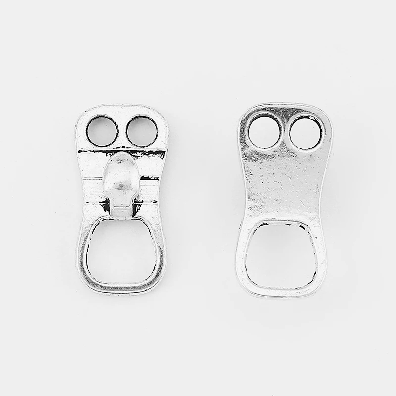 10Sets Double Holes Hook Clasp Bracelet Finding For 5mm Round Leather Cord Jewelry Accessories