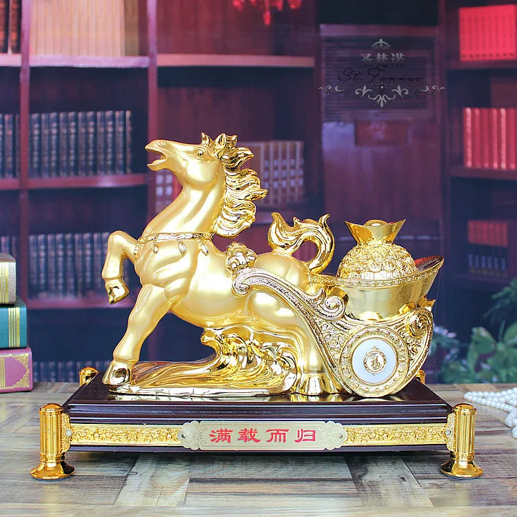 Home accessories rewarding gilded horse den office Decoration Yiwu handicrafts wholesale SF92308