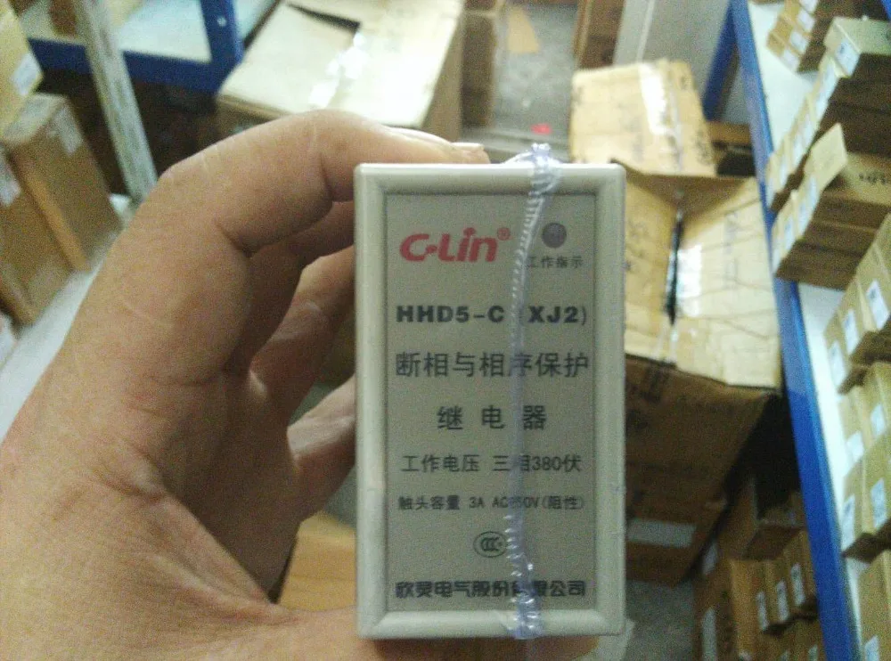 

Brand new original authentic C-Lin HHD5-C (XJ2) phase failure phase sequence protection relay AC380V