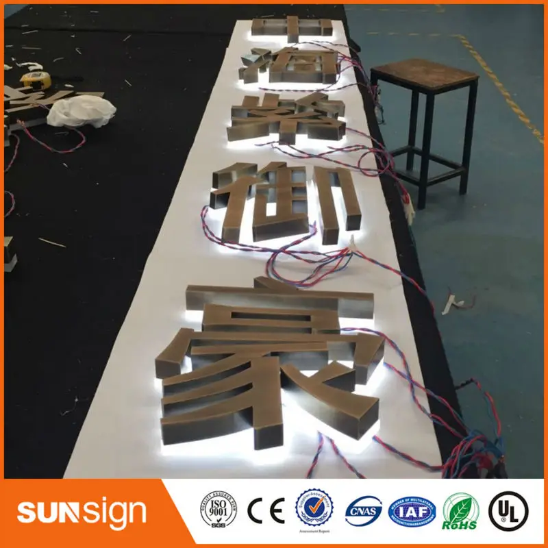 Outdoor Advertising Backlit illuminated led letter lights sign