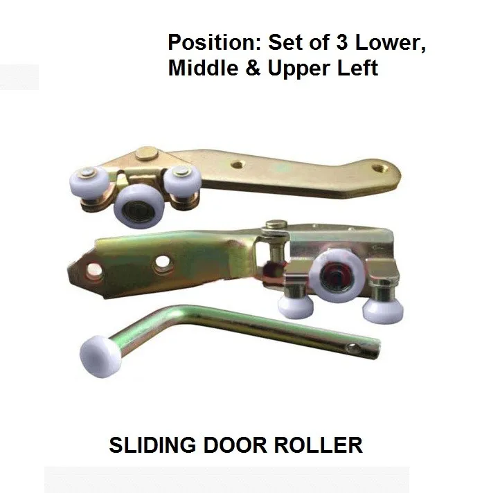

x3 PICECS FOR VOLKSWAGEN TRANSPORTER T4 1990-2004 SET OF 3 SLIDING DOOR ROLLER LOWER , MIDDLE & UPPER LEFT SIDE