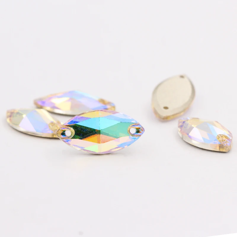 Glass Rhinestones Paradise Shine Sewing Strass K9 crystals Sew On Rhinestone Sew On Stones Spacer buttons for DIY  Garment Makin