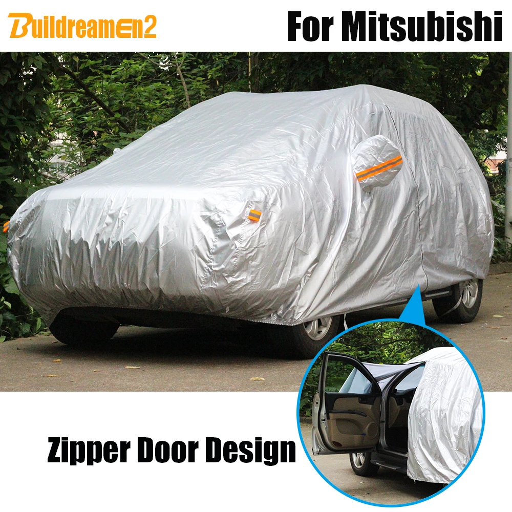 Buildreamen2 Car Cover Sun Rain Snow Resistant Cover Waterproof For Mitsubishi Grandis Space Endeavor Pajero Diamante Outlander