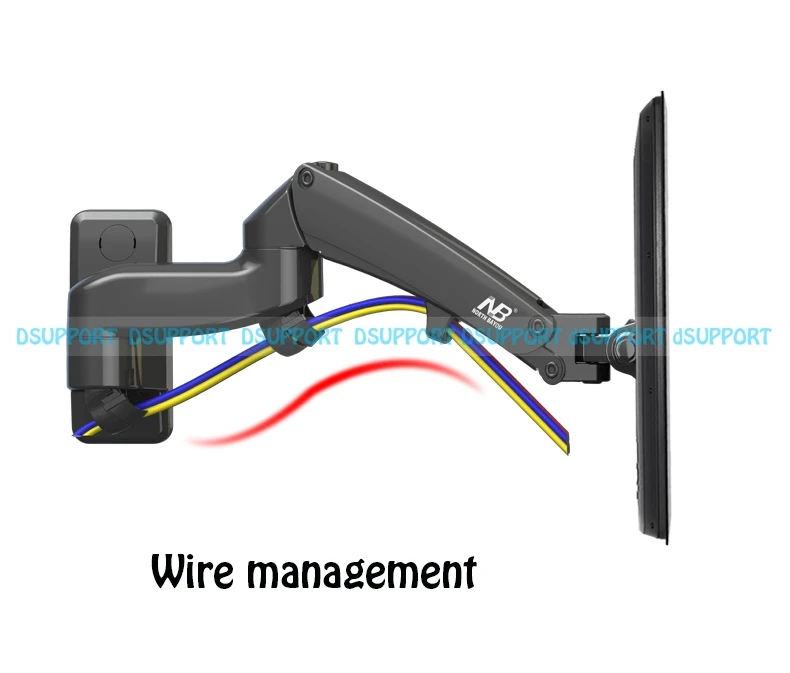 NB F150 Uchwyt ścienny do telewizora Ramię sprężyny gazowej Stop aluminium 17\